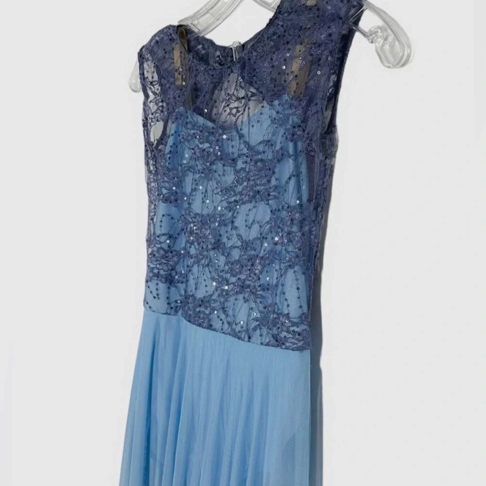 💎Revolution Dance Light Blue Lyrical or Ballet Dance Costume with Lace Overlay